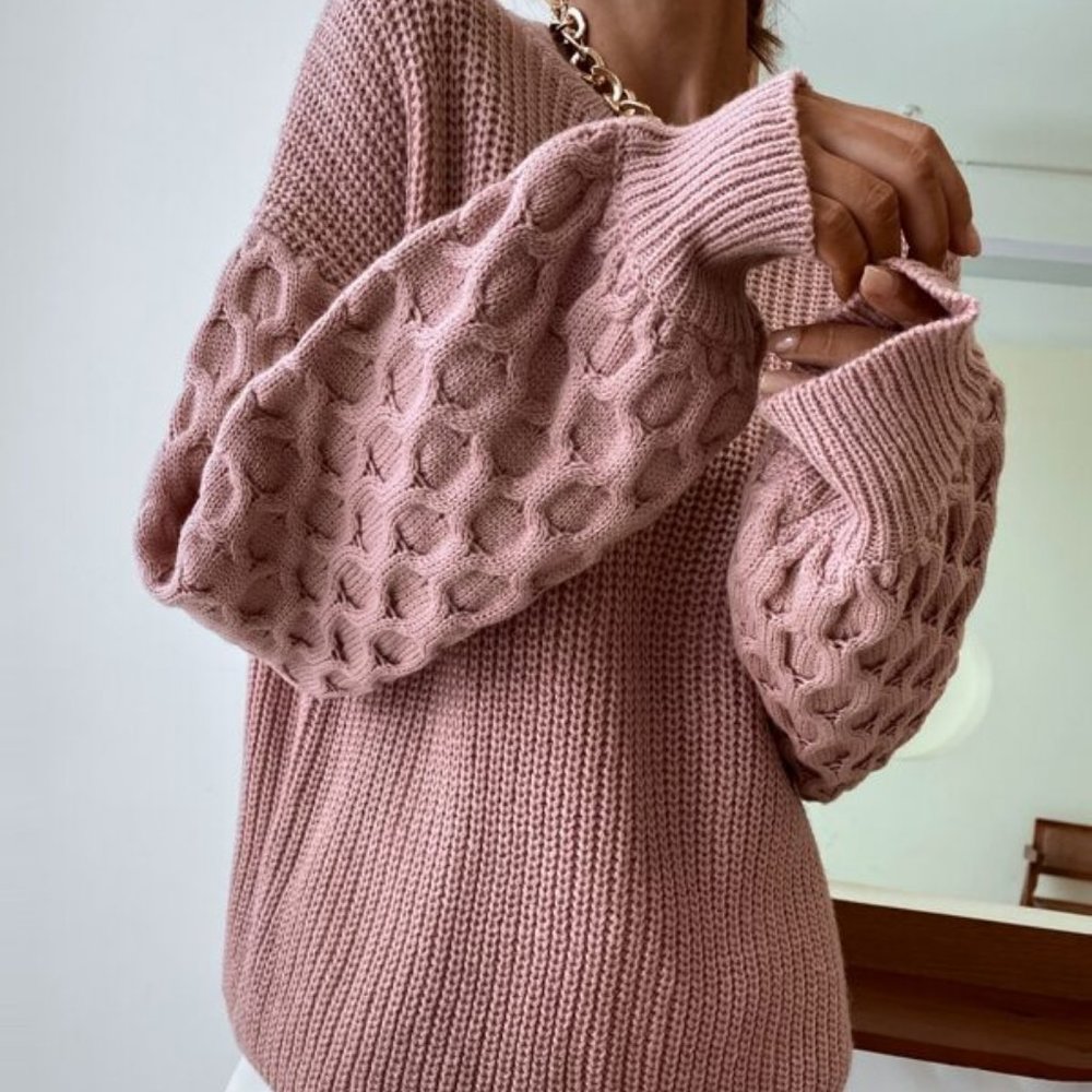 CASUAL DOLLZ statement sleeves Sweater Top - Picture 4 of 8